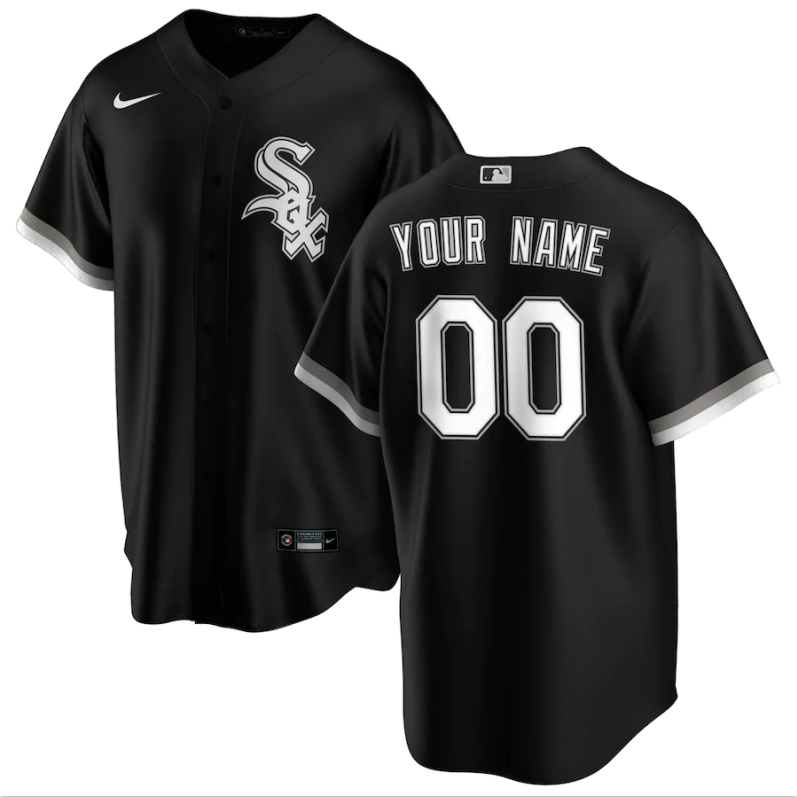 Men's Chicago White Sox Active Player Custom Black Base Stitched Jersey